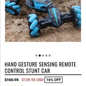 Stunt car with hand gesture control